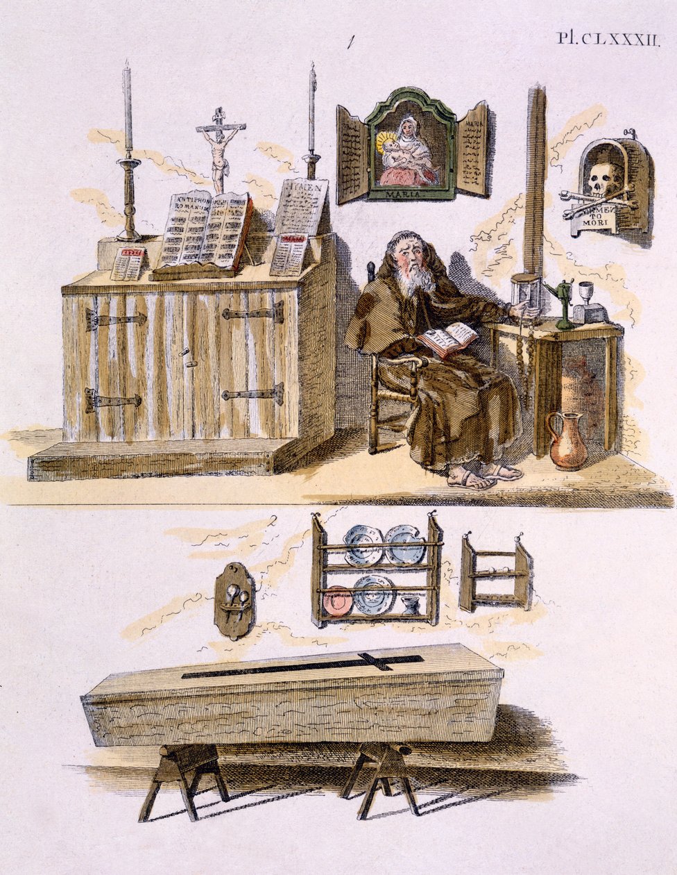 Illusztráció G. van Laar Magazine of Garden Gems című folyóiratából, amelyet 1802-ben adtak ki alkotó: Dutch School