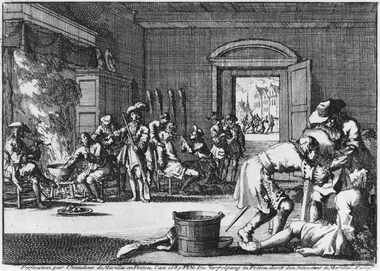 Marillac intendáns, aki 1685-ben üldözte a protestánsokat Poitou-ban, 1686-ban alkotó: Dutch School