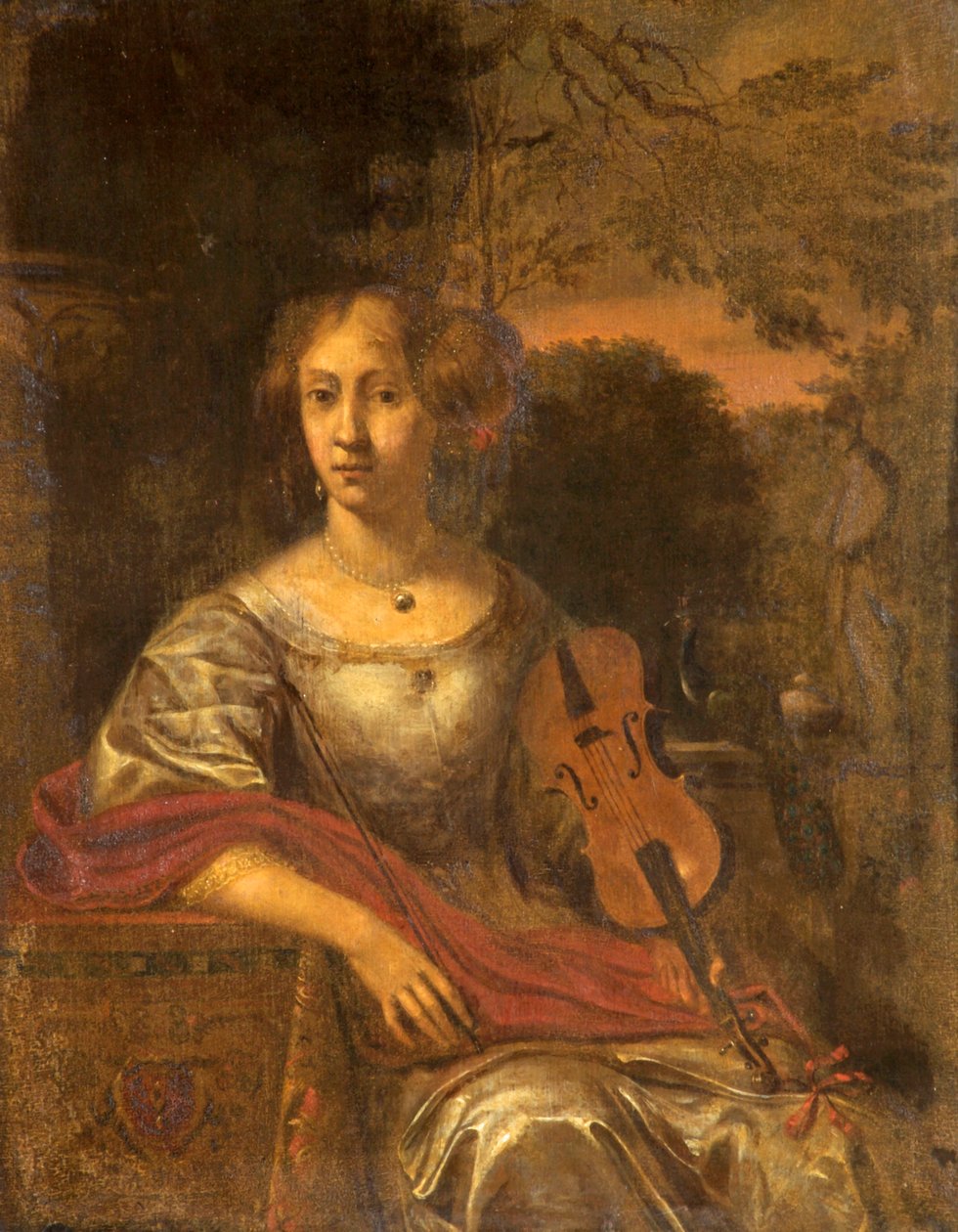 Hölgy hegedűs, 1675 körül alkotó: Dutch School