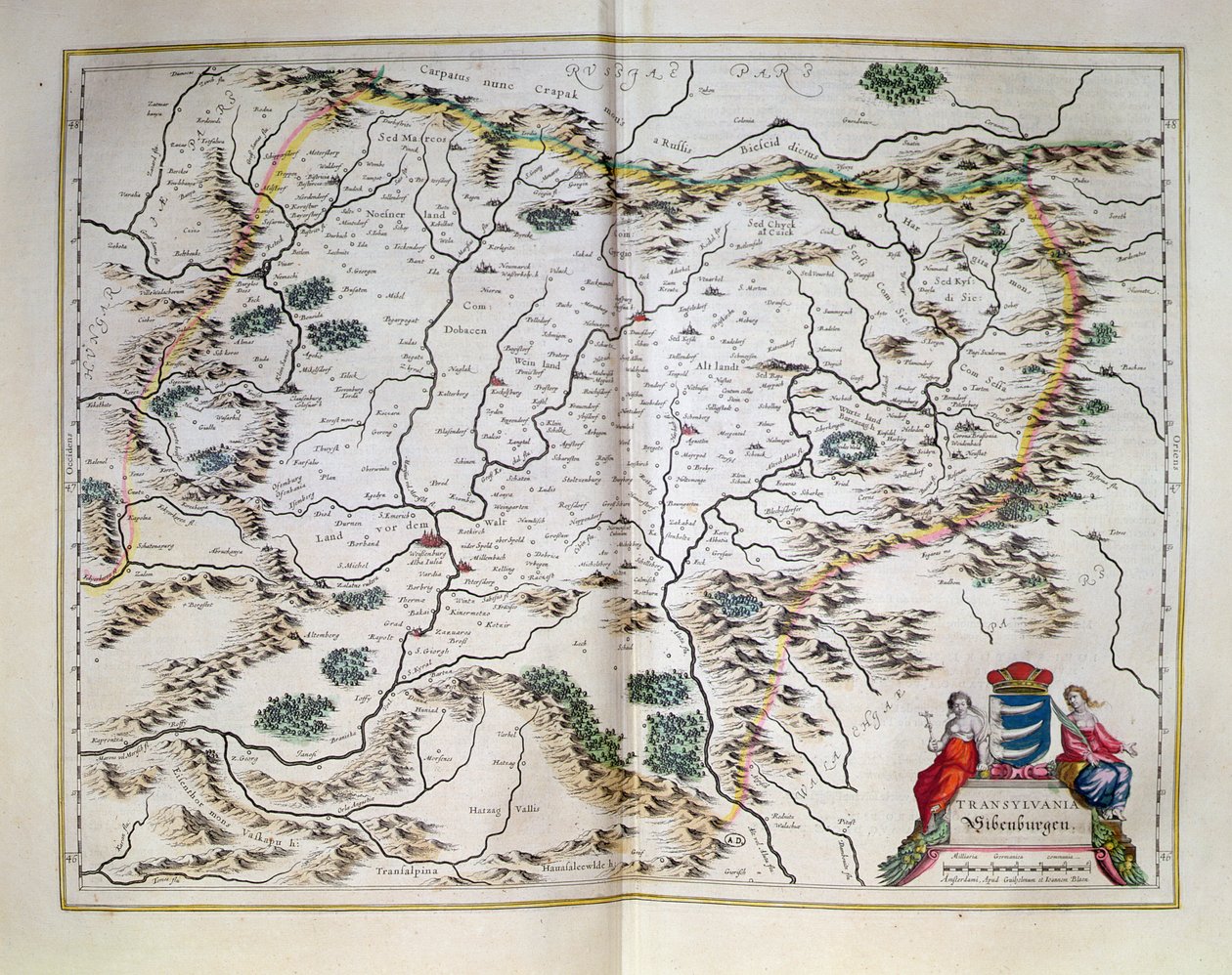 Erdély térképe, atlaszból, Amszterdam, 1657 alkotó: Dutch School