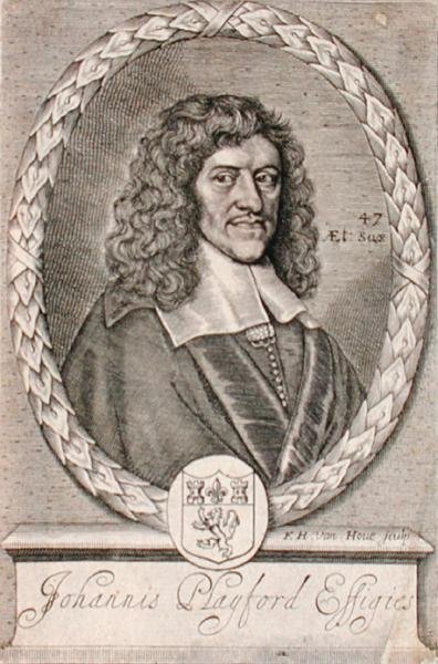 John Playford (1623-86) portréja, Frederick Hendrick van Hove (kb. 1628-98) metszete (metszet) alkotó: Dutch School