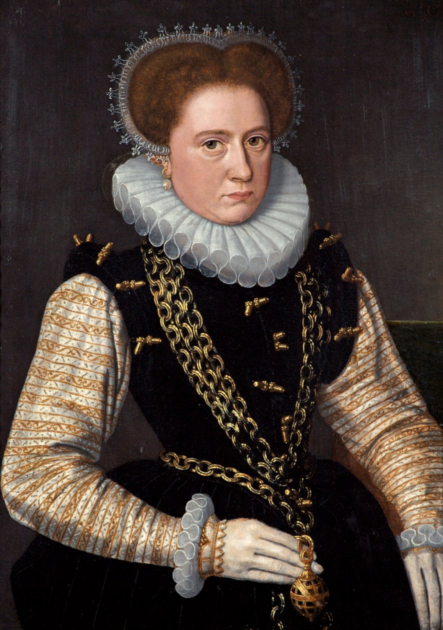 Spanyol kosztümös hölgy portréja, 1585 körül alkotó: Dutch School