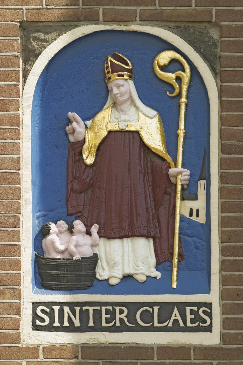 Mikulás tábla a gáton alkotó: Dutch School