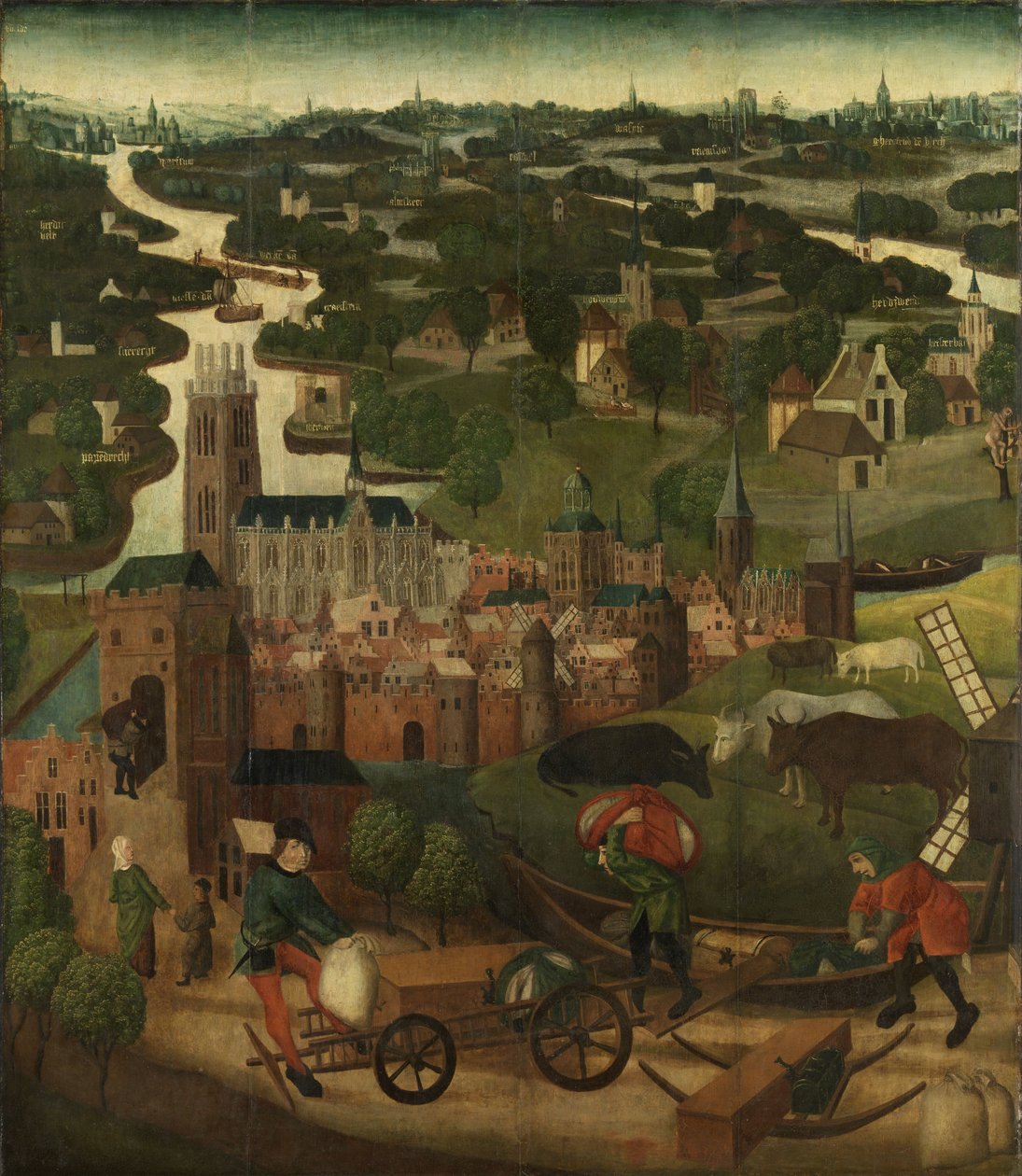 Szent Erzsébet özönvíz a Szent Erzsébet mestere által panelek c.1490-5 alkotó: Dutch School