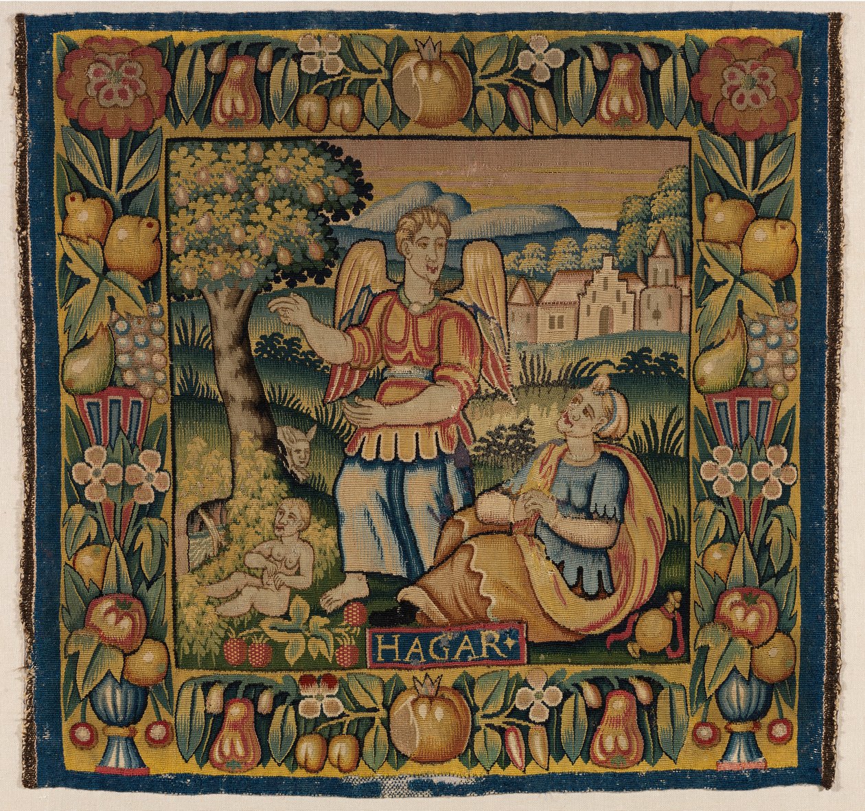 Gobelin, Hágár és Ismael, Amszterdamban, Hollandiában vagy Hamburgban, Németországban, 17. század eleje (gobelin) alkotó: Dutch School