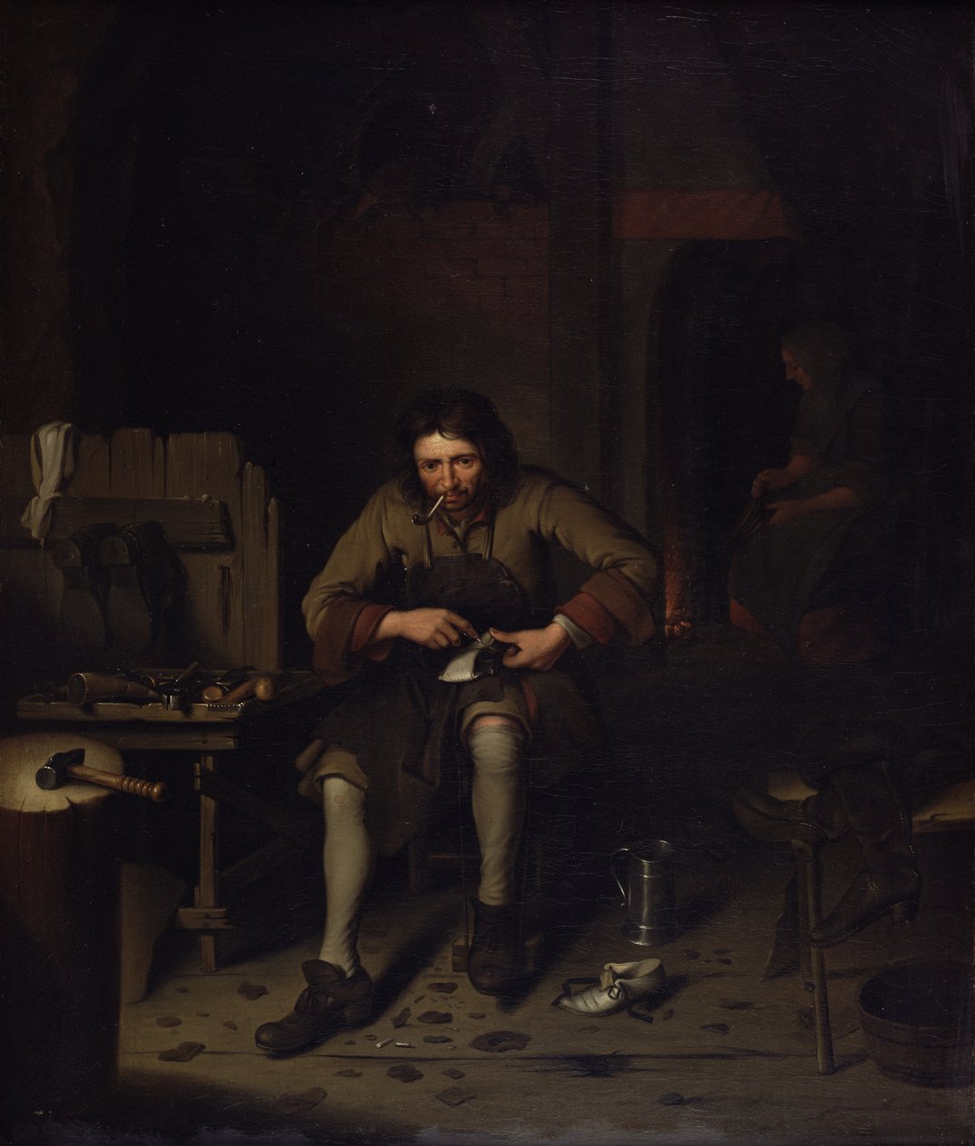 A Cobbler, 1675 körül alkotó: Dutch School