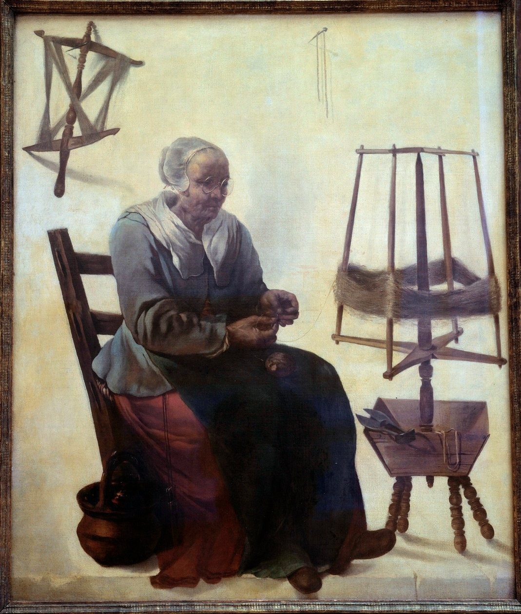 A delfti iskola mesterének Defileuse festménye (17. század) 1680, Genfben befőzve alkotó: Dutch School