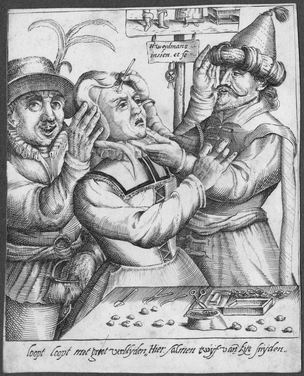 Trepanning, H. Weydmans metszete (XVI. század) alkotó: Dutch School