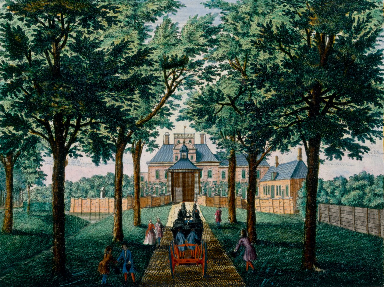 Westerhout House, a Het Zeganpralent Kennemerlantból Hendrick de Leth és Matthias Brouerius Van Nidek, megjelent 1700-1730 körül alkotó: Dutch School