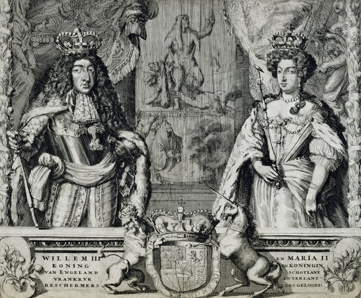 III. Vilmos (1650-1702) és II. Mária (1662-94), 1688-94 körül alkotó: Dutch School