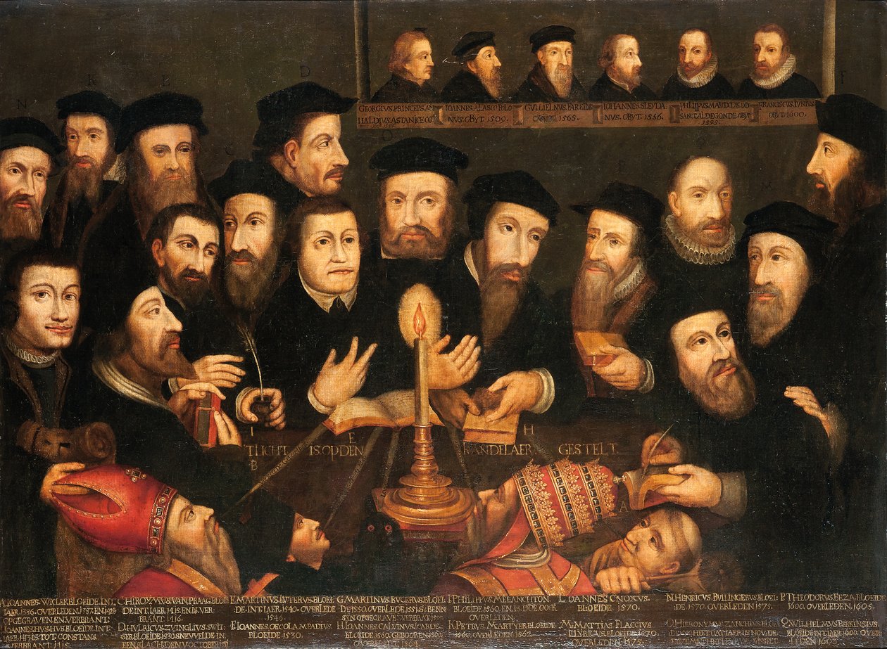 "A lámpa a gyertyatartóra van állítva alkotó: Dutch School