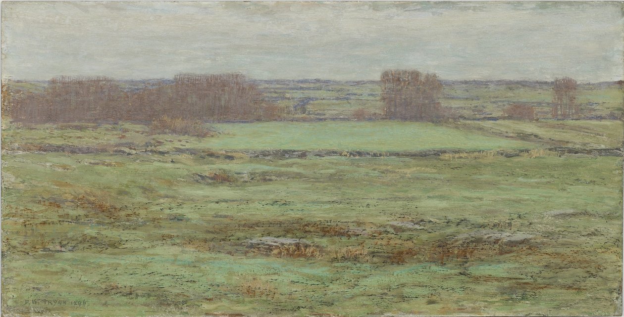Legelők: kora tavasz, 1896 (gouache és wc falemezen) alkotó: Dwight William Tryon