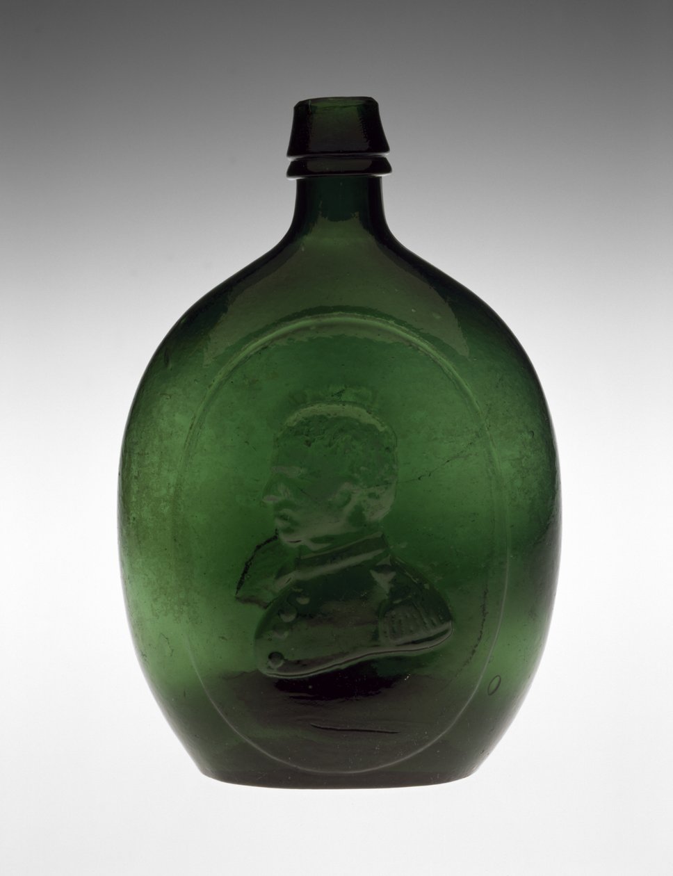 Figurás lombik, c. 1847 (ólommentes üveg) alkotó: Dyottville Glass Works