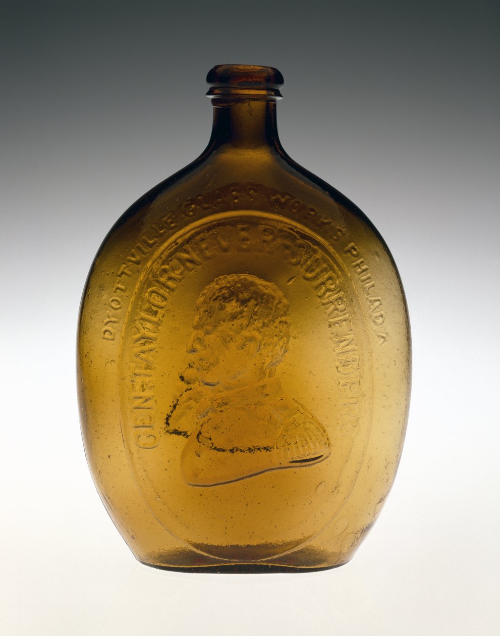 Figurás lombik, c. 1847 (ólommentes üveg) alkotó: Dyottville Glass Works
