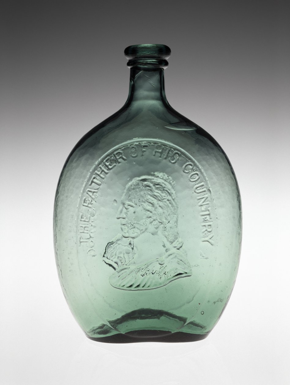 Figurás lombik, c. 1848 (ólommentes üveg) alkotó: Dyottville Glass Works