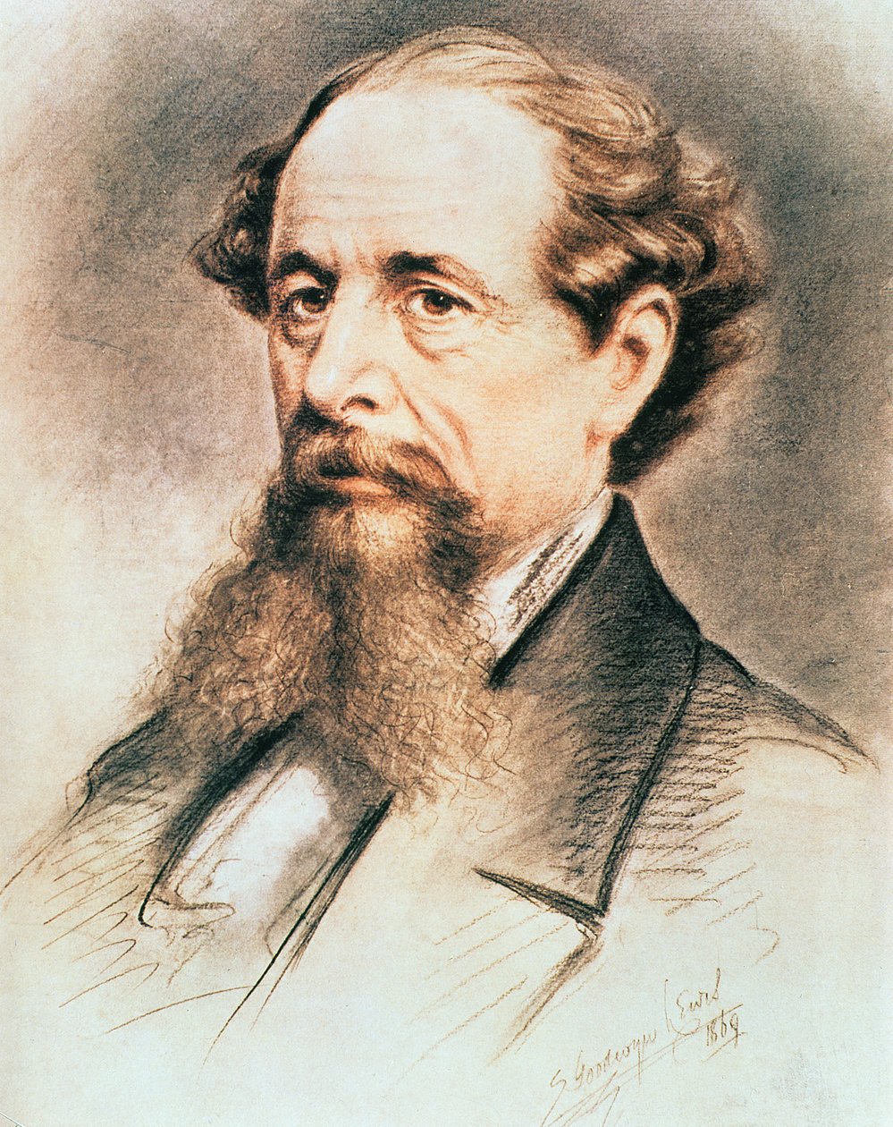 Charles Dickens portréja, 1869 alkotó: E. Goodwyn Lewis