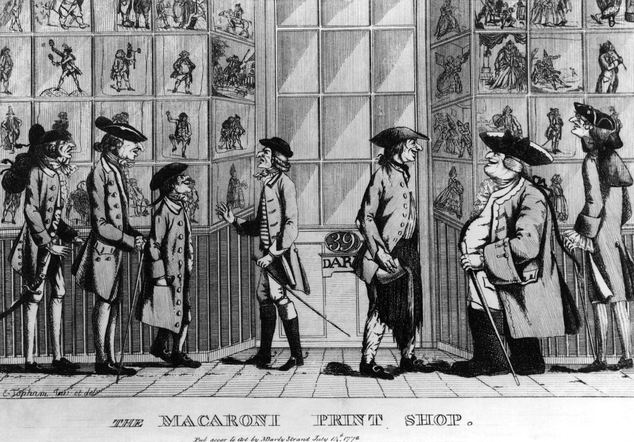 A makaróni nyomda, pub. N. Darley, 1772 alkotó: E Jopham