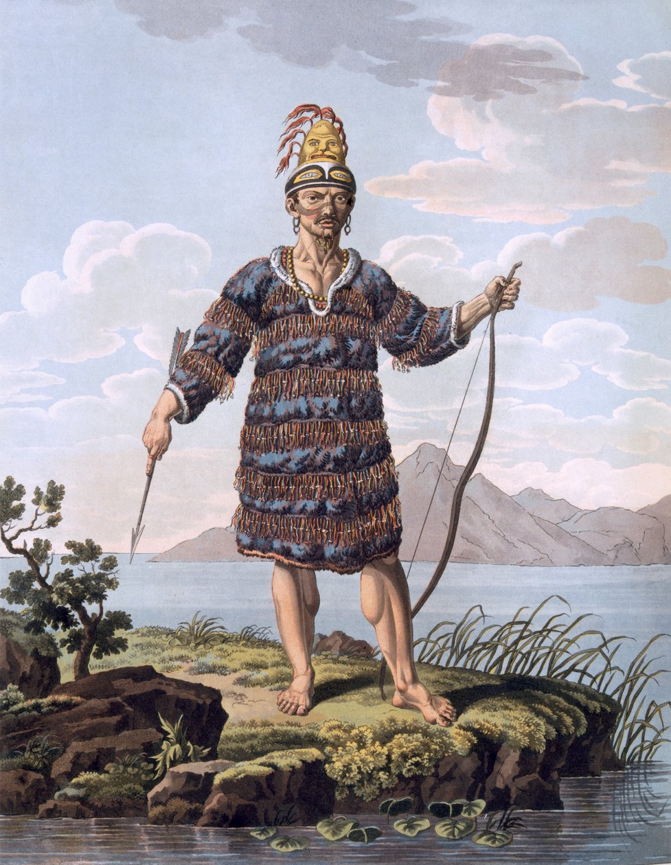 A Renard-szigetek lakója, Pápua Új-Guinea, 1812-13 alkotó: E. Karnejeff
