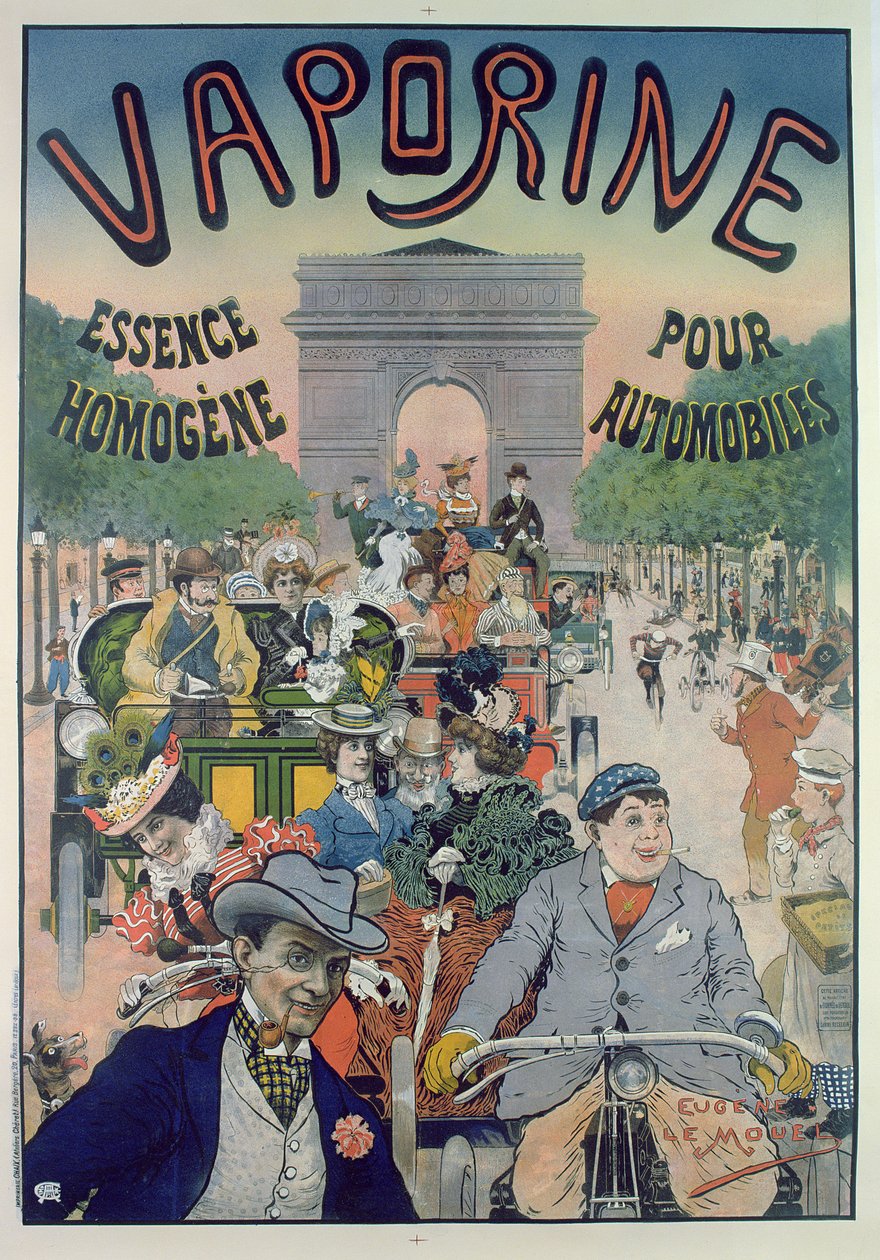 A benzinolajat Vaporine color litho reklámozó plakát alkotó: E. Le Mouel
