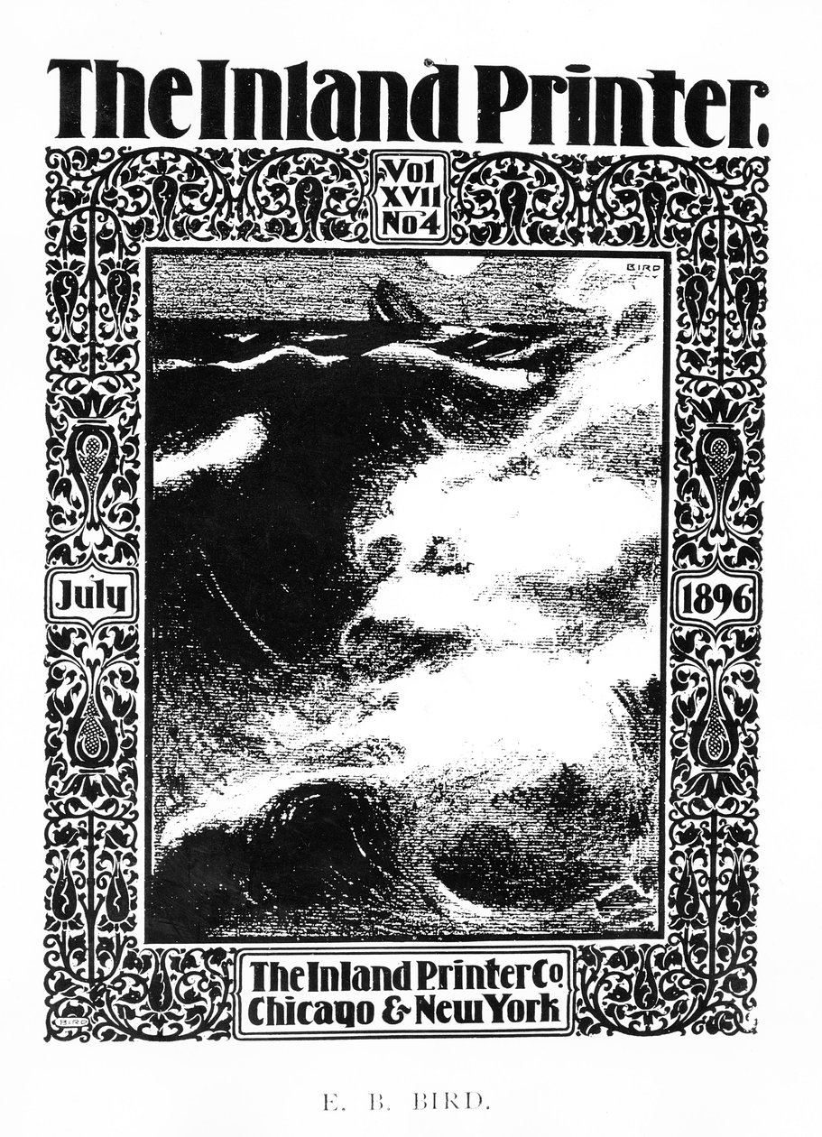 A The Inland Printer borítója, 1896. július alkotó: E.B Bird