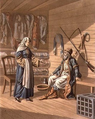 Egy Grebenszkij kozák, A. Manz metszete (litográfia) alkotó: E. (after) Karnejeff