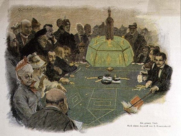 Jelenet a kaszinóban (litho) alkotó: E. (after) Rosenstand