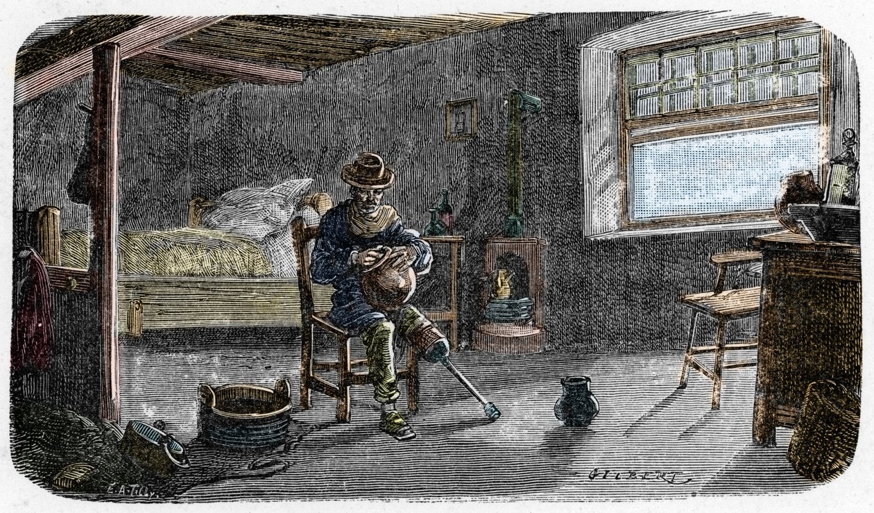 Az ifjú Josiah Wedgwood portréja, akinek egy kisdobozból fazekas fazekasnak tanulni hagyott tartósan legyengült térdét. alkotó: E. A. Tilly