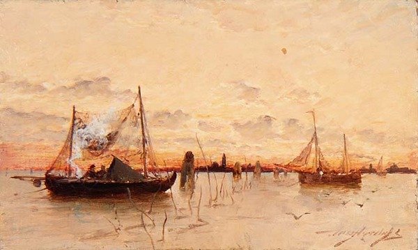 Naplemente a lagúnán alkotó: E. Aubrey Hunt