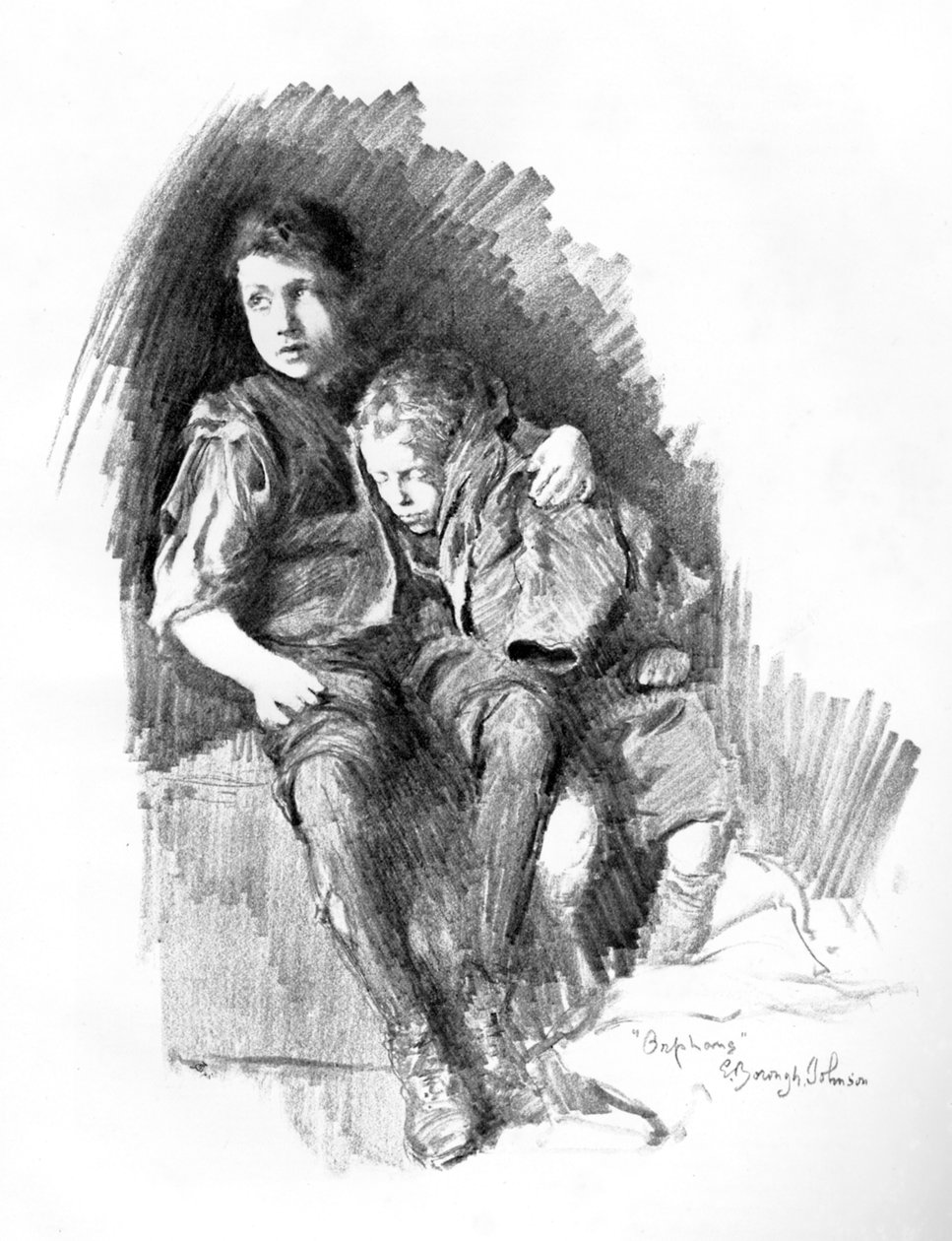 Árvák, 1898 alkotó: E. Borough Johnson
