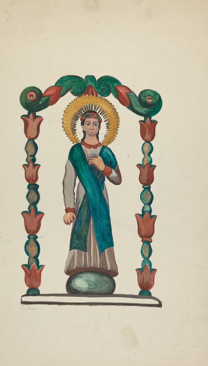 Bulto-Szent figura alkotó: E. Boyd