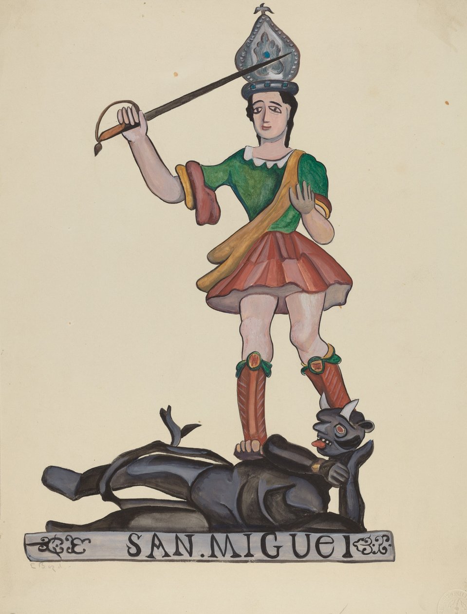 San Miguel – Az arkangyal és a sátán, 19351942. alkotó: E. Boyd