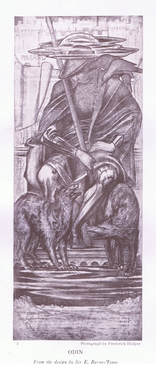 Odin – E Burne Jones terve, 1920-as évek alkotó: E. Burne Jones