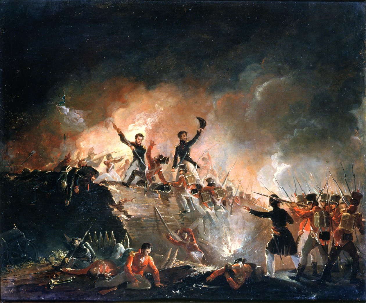 A britek visszaverése Fort Erie-ben, 1814. augusztus 15., 1840. alkotó: E. C. Watmough
