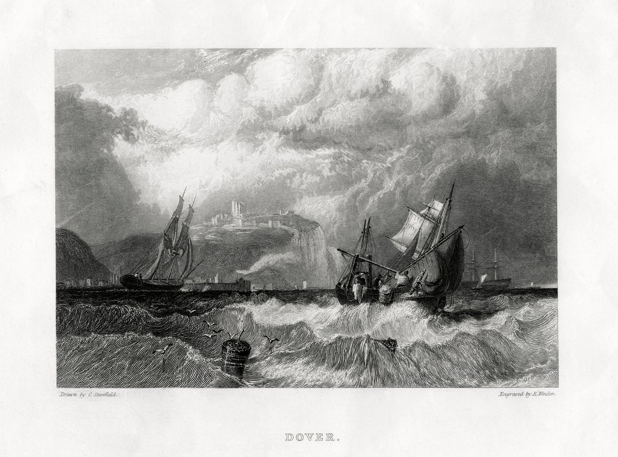 Dover, Kent, 1860 alkotó: E. Finden