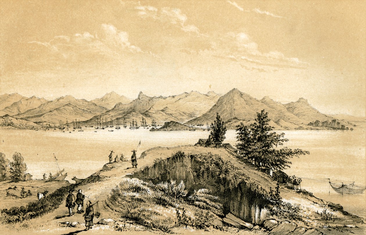 Hong Kong-öböl és sziget, 1847 alkotó: E Gilks