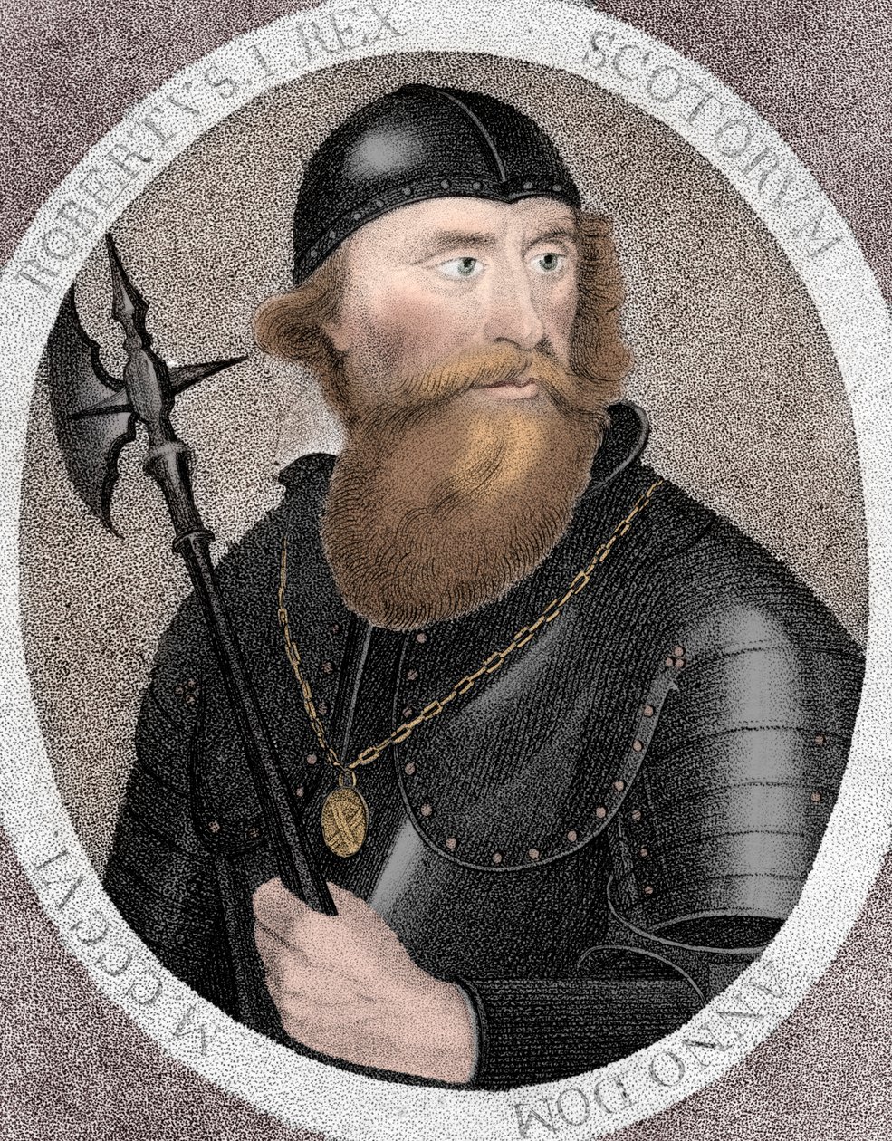 I. Róbert, általában Robert the Bruce, Skócia királya, 1797 alkotó: E Harding