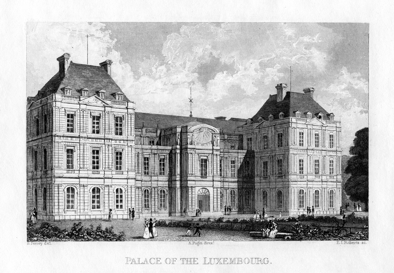 Luxembourg-palota, Párizs, 1830. alkotó: E. I. Roberts