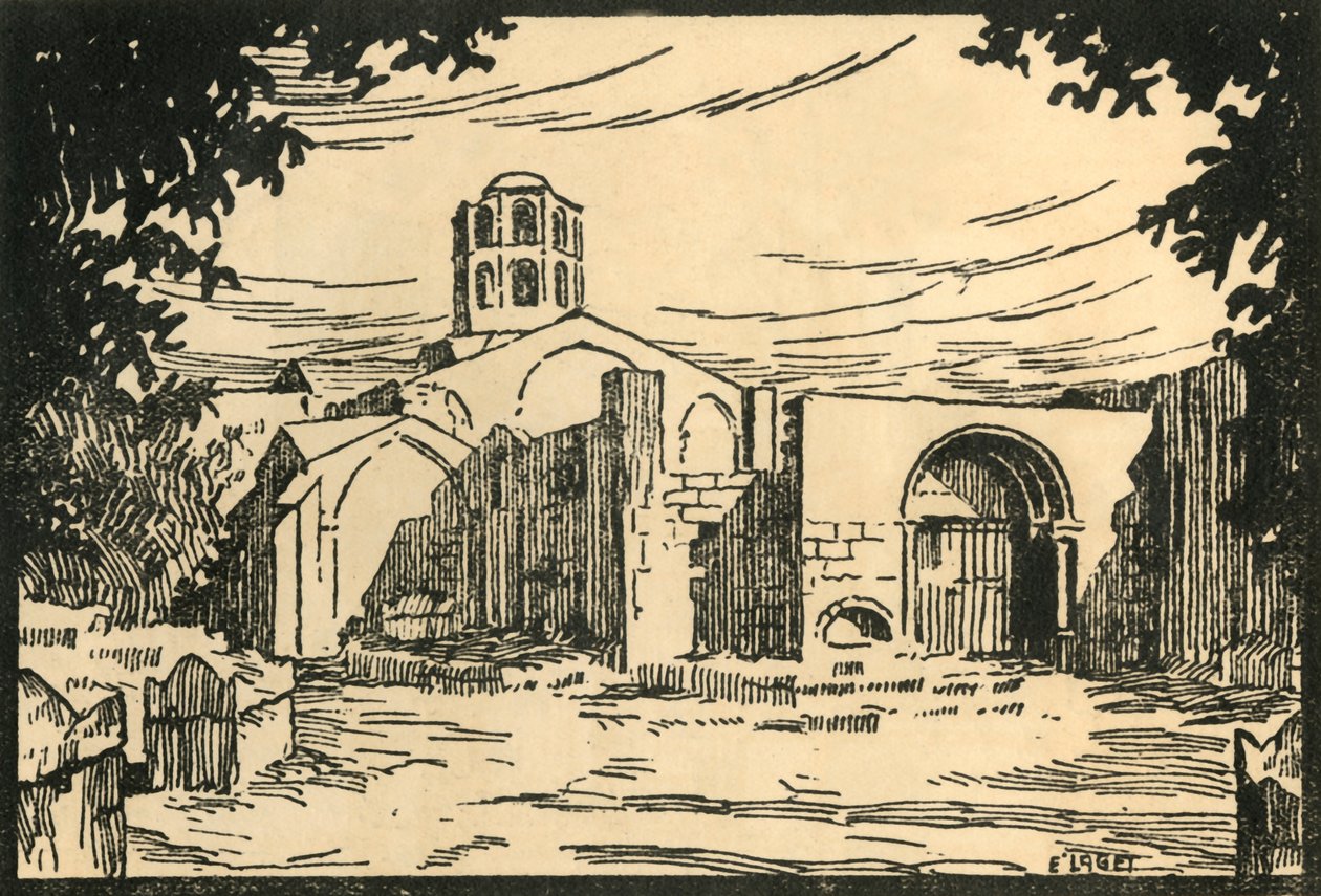 Les Alyscamps, Chapelle Shonorat – Az Alyscamps. és a Szent Honorat kápolna, 1920-as évek. alkotó: E Laget