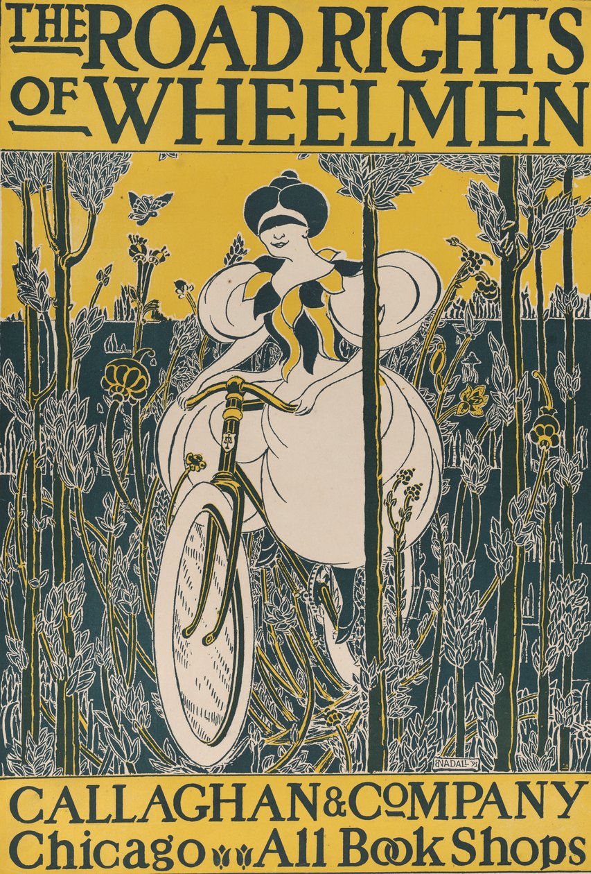 Wheelmen közúti jogai, 1895. alkotó: E. Nadall