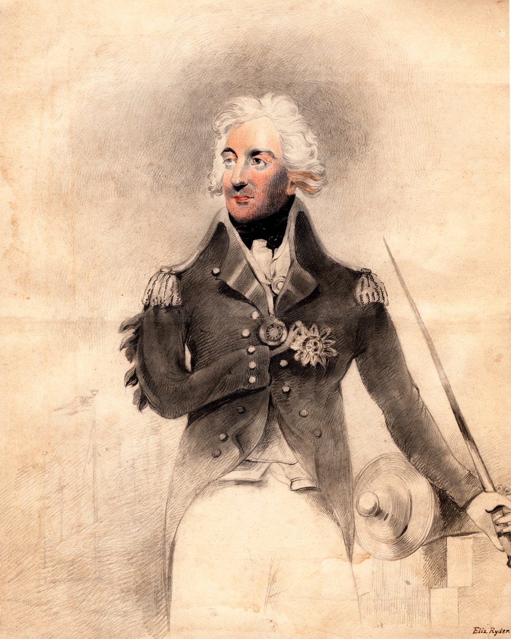 Horatio Nelson 1758-1805, Nelson 1. vikomt, 1837. alkotó: E Ryder