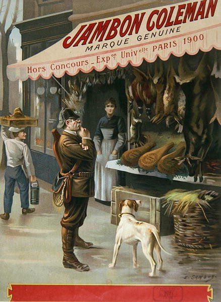 A "Jambon Coleman" reklámja alkotó: E. Samson