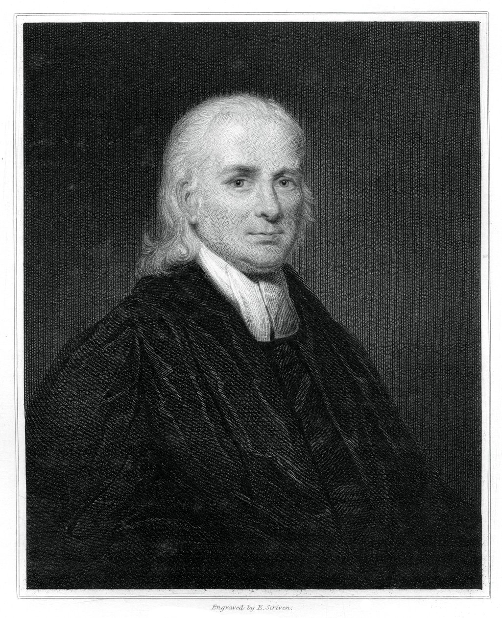 Christian Friedrich Schwarz, német protestáns indiai misszionárius, 1834. alkotó: E. Scriven