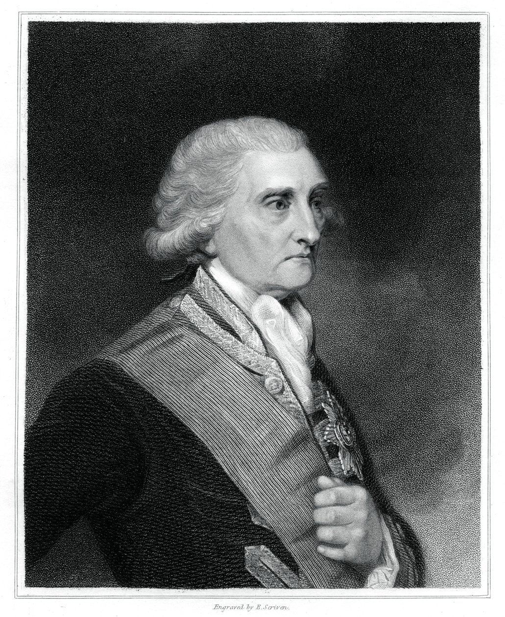 George Brydges Rodney, Rodney 1. báró, brit haditengerészeti tiszt, 1833. alkotó: E. Scriven
