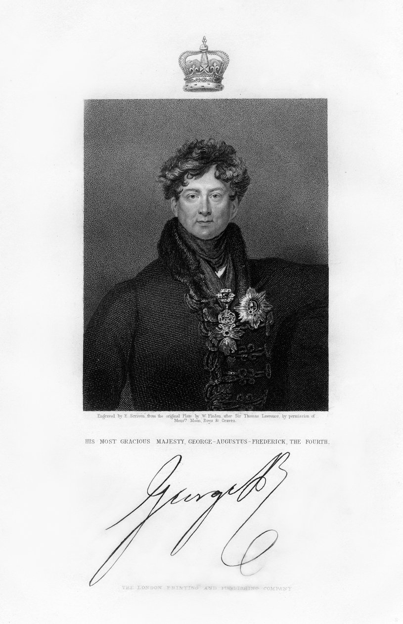 IV. György, az Egyesült Királyság és Hannover királya, 19. század. alkotó: E. Scriven