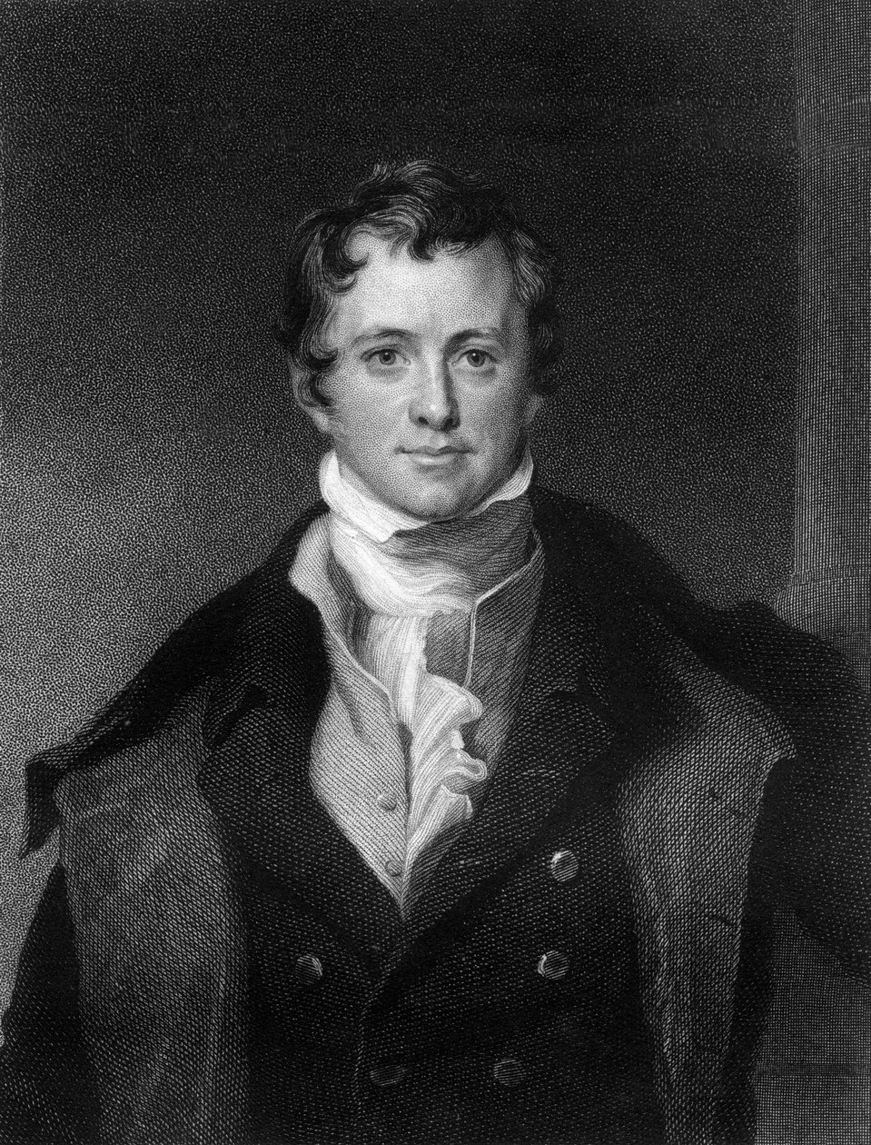 Sir Humphrey Davy, cornwalli kémikus és fizikus, 1845. alkotó: E. Scriven