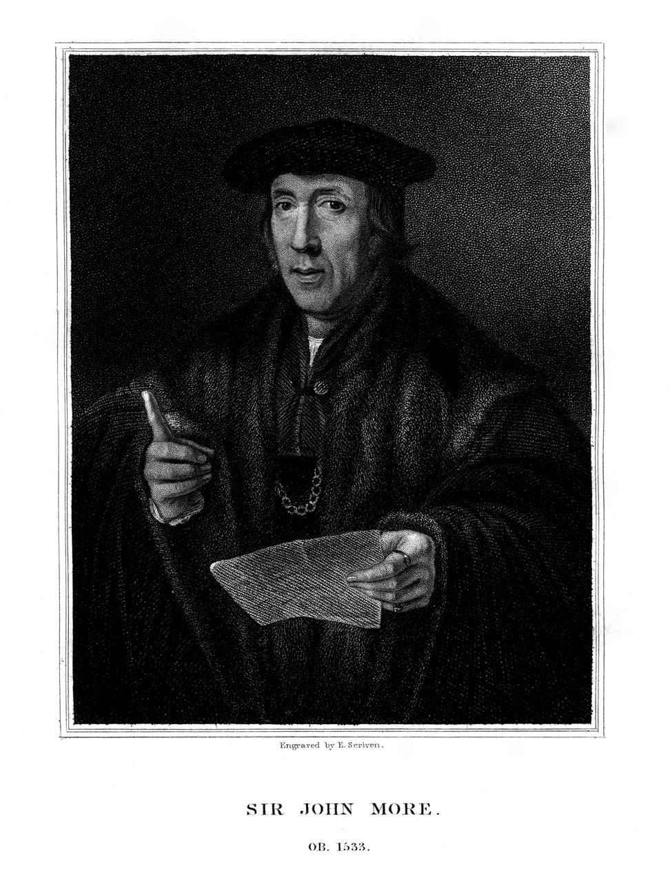 Sir John More, angol ügyvéd, 1826. alkotó: E. Scriven
