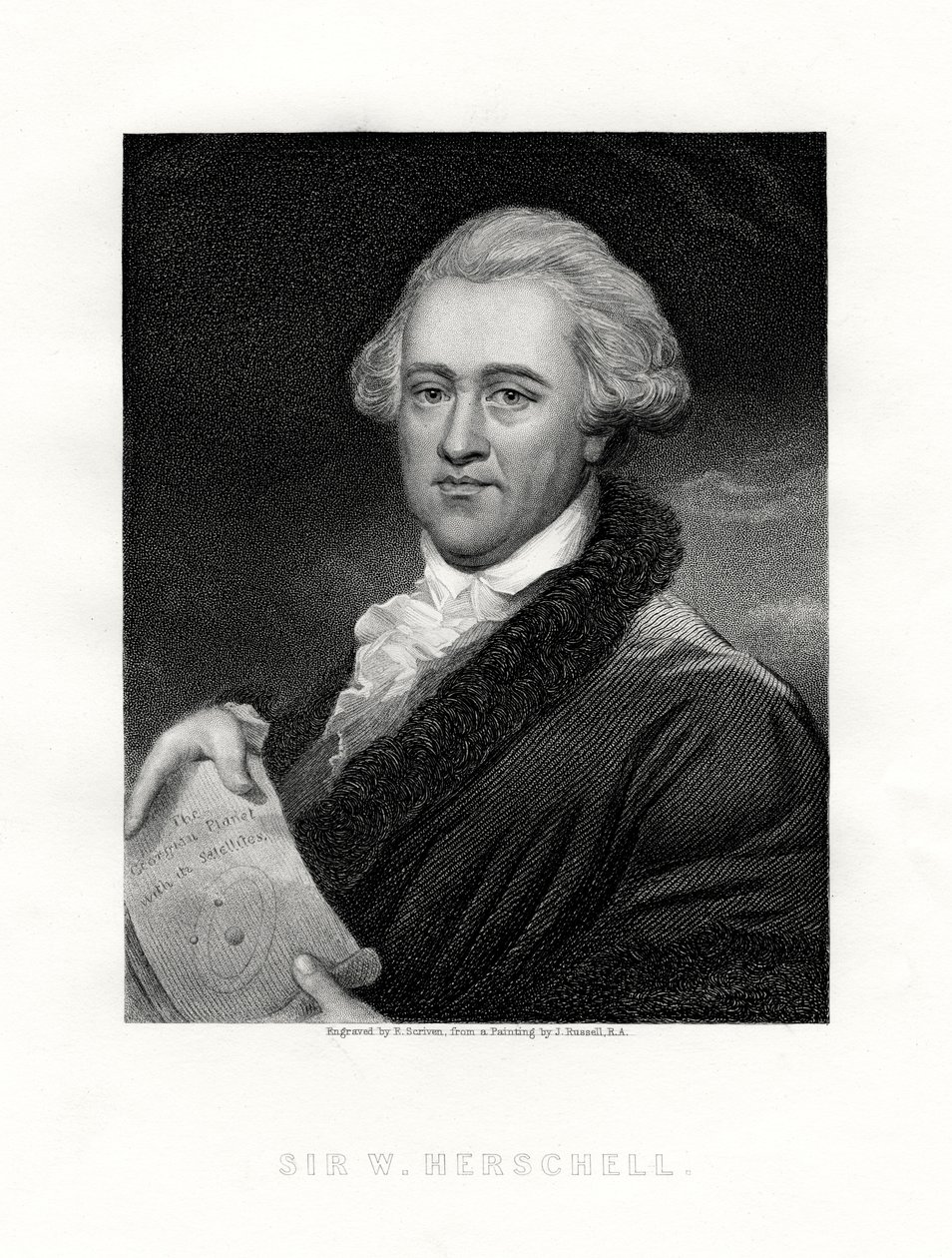 Sir Wilhelm Friedrich Herschel, német származású brit csillagász és zeneszerző, XIX. alkotó: E. Scriven