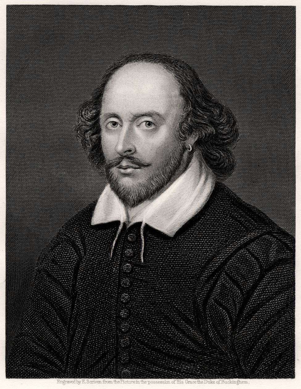William Shakespeare, angol drámaíró, XIX alkotó: E. Scriven
