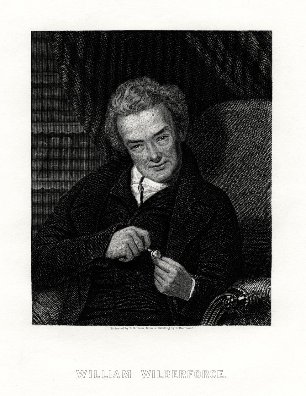 William Wilberforce, angol rabszolgaság-ellenes kampányoló, 19. század. alkotó: E. Scriven