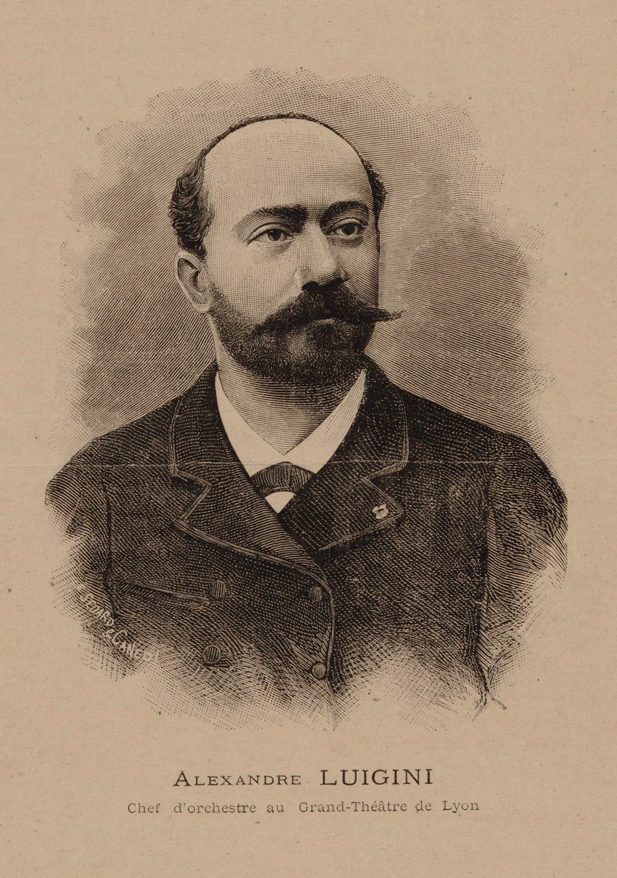 Alexandre Luigini zeneszerző portréja 1850-1906, 1887. alkotó: E. Sédard